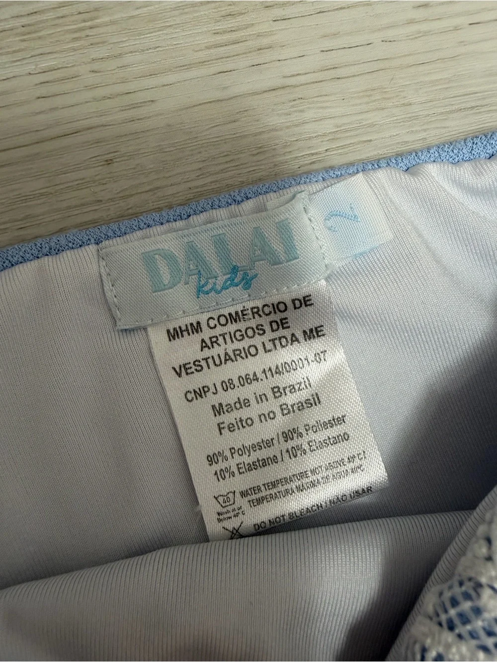 Dalia Light Blue and White Lace Girls' Bikini